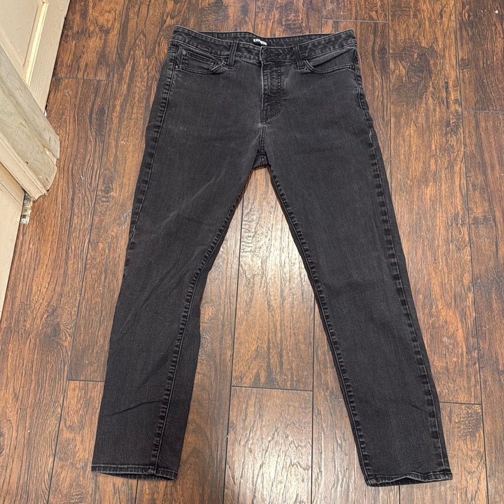 Express Hyper Stretch Athletic Slim 33x32 Faded Black Jeans